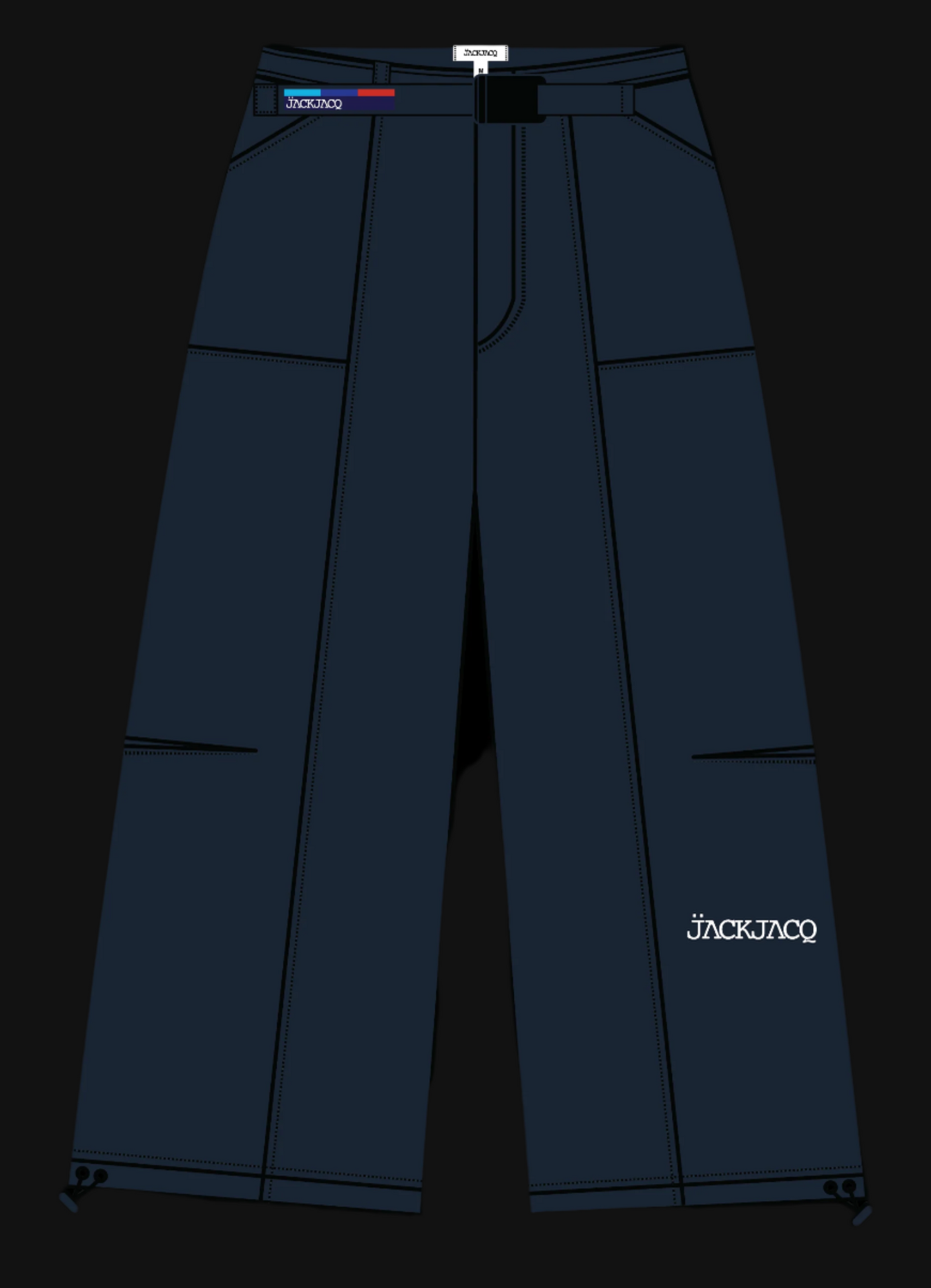 WIDE-LEG NYLON PANTS