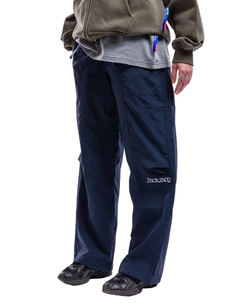 WIDE-LEG NYLON PANTS