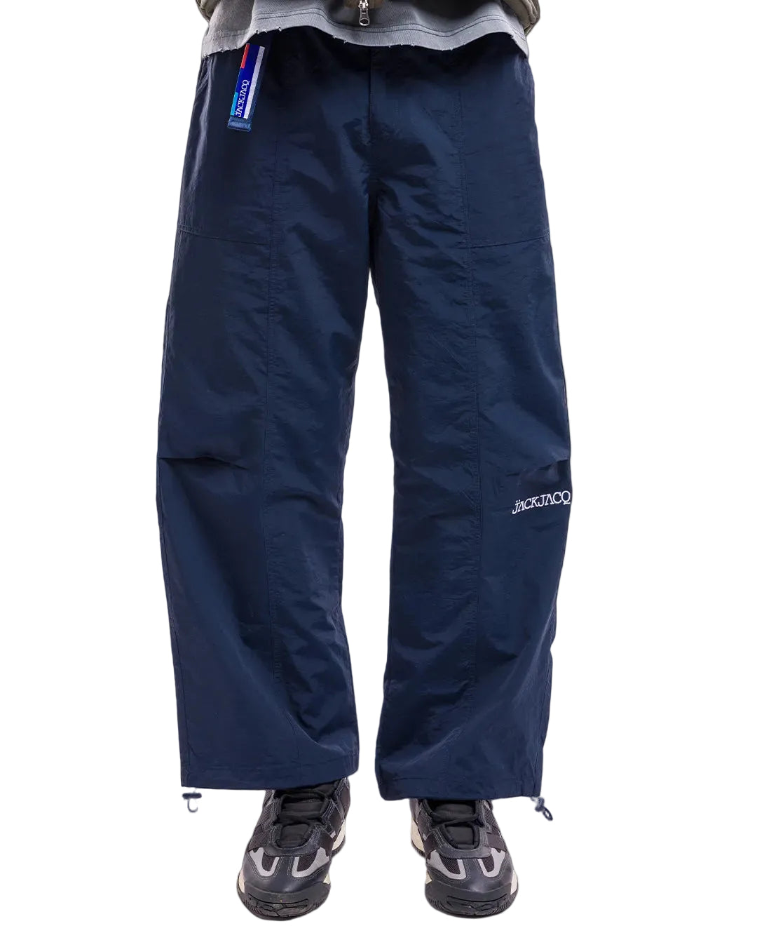 WIDE-LEG NYLON PANTS