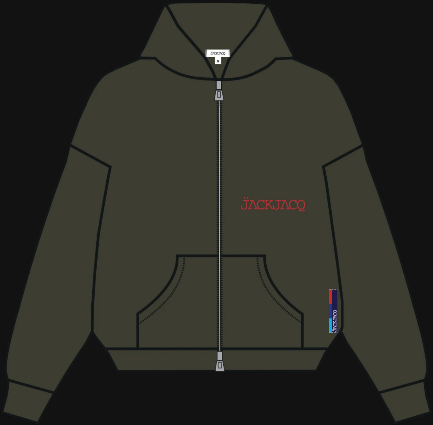 BASIC JACKJACQ ZIP HOODIE